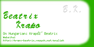 beatrix krapo business card